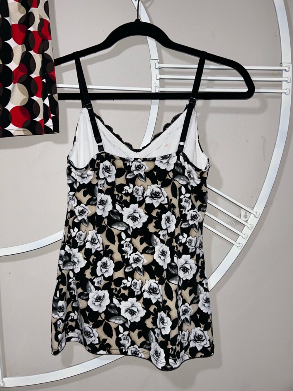 3x White House Black Market WHBM Mixed Print Lace-Trim Cami Tank Top Lot - Picture 9 of 10
